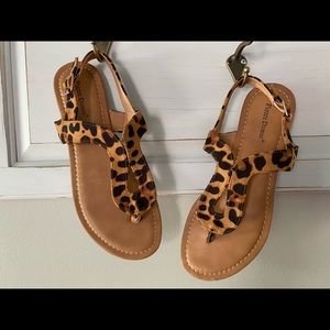 Animal print sandals